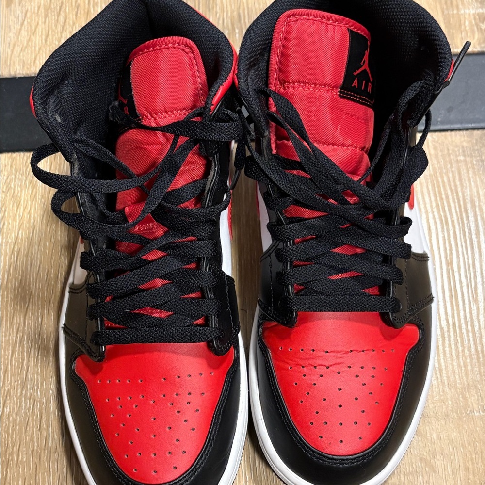 Air Jordan Red and Black Sneakers -size 8